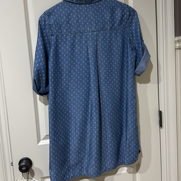 Anthropologie cloth & stone chambray collared dress with pockets - Picture 6 of 6